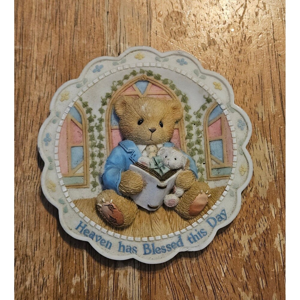 Teddy Bear Hanging Trinket 1997 Cherished Teddies Heaven Has Blessed This Day